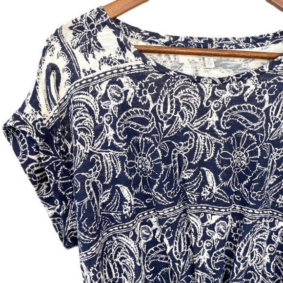 Lucky Brand dolman cut  top with crew neckline & twist at the waist - Picture 3 of 9